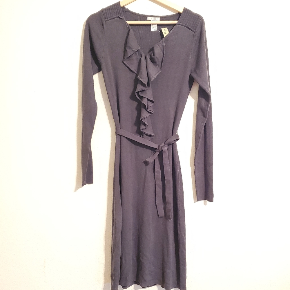 Mikarose Ruffle Gray Dress